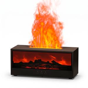Difusor negro de aceites esenciales en forma de chimenea portátil