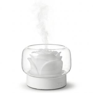 Difusor base blanca de fragancias y humidificador ultrasónico portátil Rose Home Office